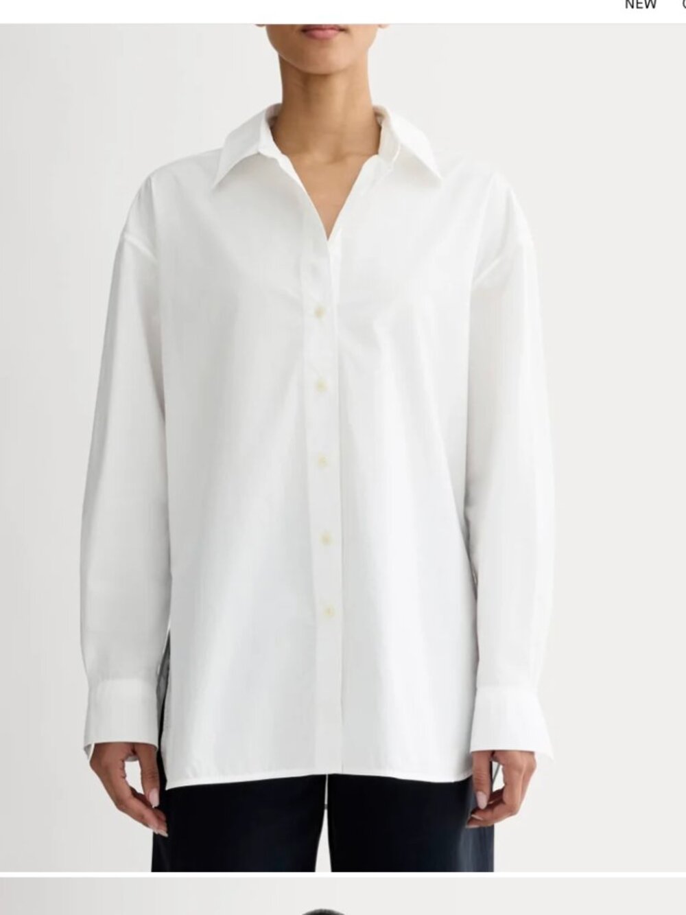 Everlane The Boyfriend Shirt in Ultrasoft Cotton white button down top 12